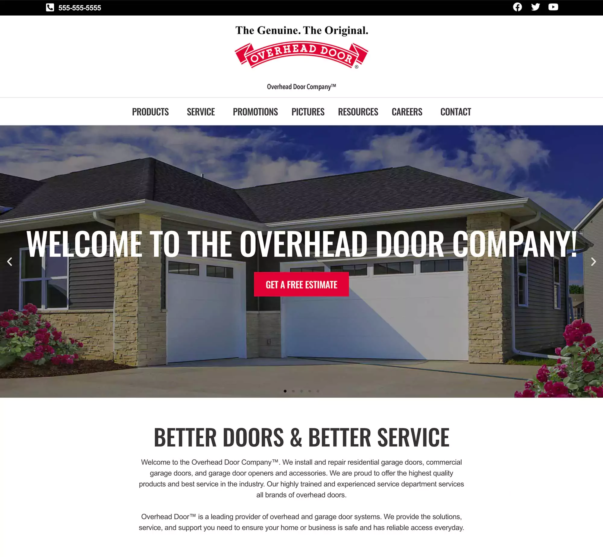 Overhead Door Company™ Website #1