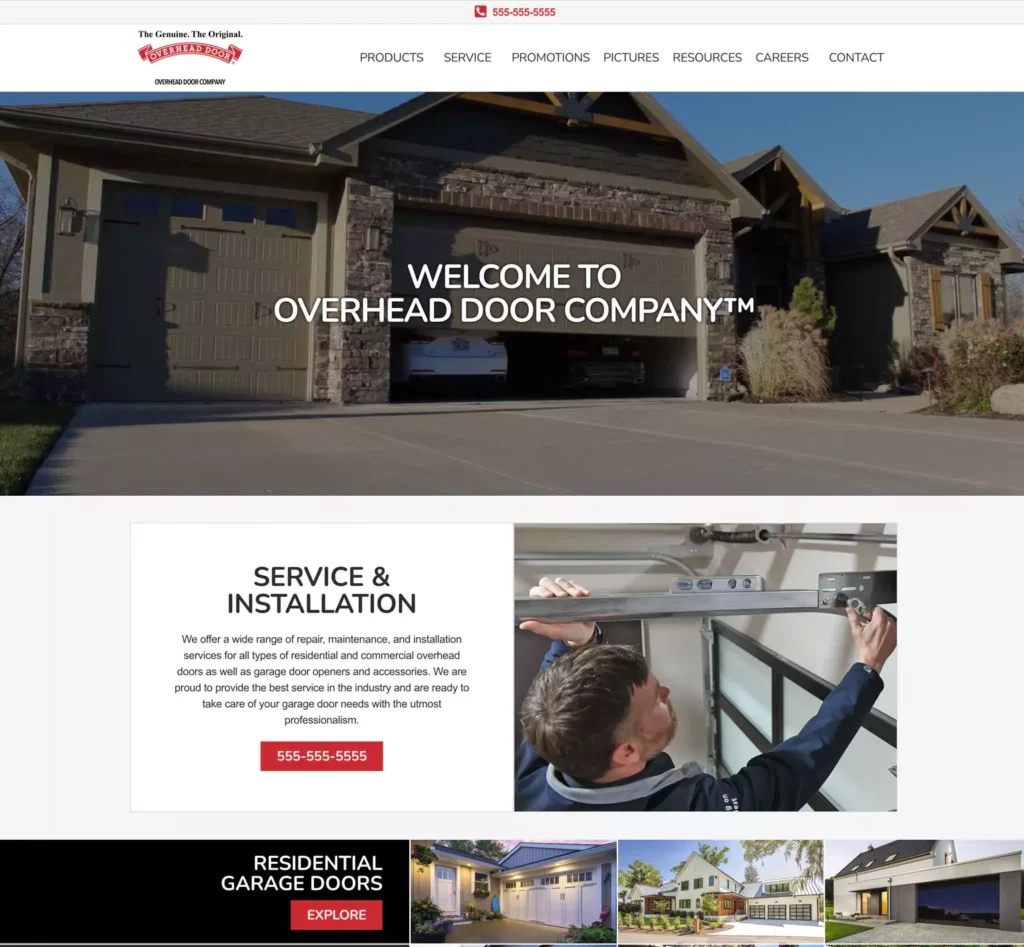 Overhead Door Company™ Website #3